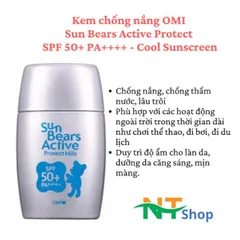 Kem chống nắng OMI - Sun Bears Active Protect Milk Sunscreen SPF 50+ PA++++