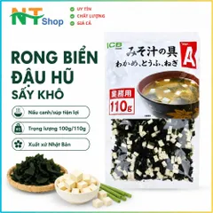 Rong biển đậu hũ sấy khô - nấu canh súp miso nhanh tiện lợi - gói 100g hoặc 110g xuất xứ Nhật Bản
