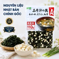Rong biển đậu hũ sấy khô - nấu canh súp miso nhanh tiện lợi - gói 100g hoặc 110g xuất xứ Nhật Bản