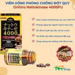 Viên Uống Hỗ Trợ Giảm Nguy Cơ Đột Quỵ Orihiro Natto Kinase Nhật Bản