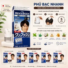 Nhuộm Tóc Nam Bigen Nhật Bản – Phủ Bạc Nhanh 10 Phút, Ít Mùi, Dưỡng Tóc Với  6 Loại Thảo Mộc