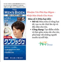Nhuộm Tóc Nam Bigen Nhật Bản – Phủ Bạc Nhanh 10 Phút, Ít Mùi, Dưỡng Tóc Với  6 Loại Thảo Mộc