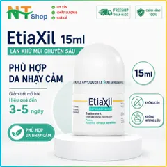Etiaxil lăn khử mùi 15ml - kiểm soát mồ hôi không cồn không hương liệu phù hợp da nhạy cảm