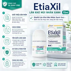 Etiaxil lăn khử mùi 15ml - kiểm soát mồ hôi không cồn không hương liệu phù hợp da nhạy cảm