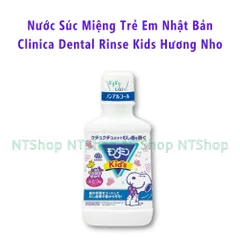 Nước Súc Miệng Trẻ Em Clinica Dental Rinse Kids 250ml Nhật Bản Không Cồn An Toàn Cho Bé Và Gia Đình