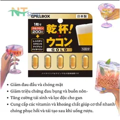 Viên Uống Giải Rượu Pillbox Gold Vỉ 5 Viên