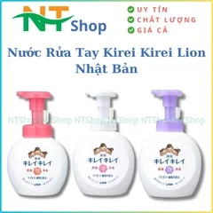 Nước Rửa Tay Tạo Bọt Kirei Kirei Lion Nhật Bản, Hương Dịu Nhẹ Làm Sạch 99% Vi Khuẩn, Giữ Da Mềm Mại