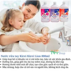 Nước Rửa Tay Tạo Bọt Kirei Kirei Lion Nhật Bản, Hương Dịu Nhẹ Làm Sạch 99% Vi Khuẩn, Giữ Da Mềm Mại