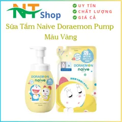 Sữa Tắm Tạo Bọt Naive Doraemon Pump Vàng Cho Bé