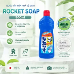 Nước tẩy rửa nhà vệ sinh, Toilet 500ml Rocket Soap Nhât Bản Làm Sạch Vết Bẩn Cứng Đầu Sàn Và Bôn Cầu