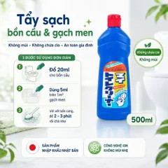 Nước tẩy rửa nhà vệ sinh, Toilet 500ml Rocket Soap Nhât Bản Làm Sạch Vết Bẩn Cứng Đầu Sàn Và Bôn Cầu