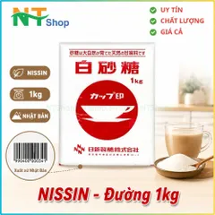 Đường trắng Nissin 1kg - vị ngọt thanh mát, ngọt dịu nhẹ - 100% mía đường & củ cải đường - Nhật Bản
