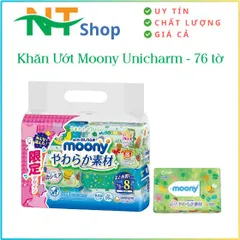 Khăn Ướt Moony Unicharm - 76 Tờ Nhật Bản