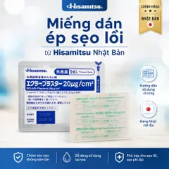 Miếng dán ép sẹo lồi eclar plaster Hisamitsu - làm mềm, xẹp sẹo lồi - độ bám dính cao