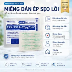 Miếng dán ép sẹo lồi eclar plaster Hisamitsu - làm mềm, xẹp sẹo lồi - độ bám dính cao