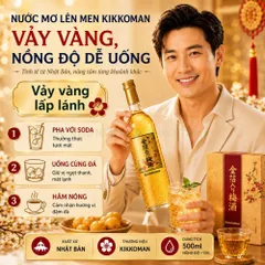 Nước mơ vảy vàng Kikkoman 500ml - dát vàng mỏng lấp lánh - nồng độ 13% dễ uống - quà biếu sang trọng cho tiệc