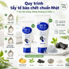 Gel Tẩy Tế Bào Chết Rosette Gommage Nhật Bản Tuýp 120gr Da Mịn, Sáng Da  Thông Thoáng Lỗ Chân Lông