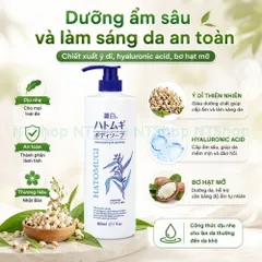 Sữa Tắm Hatomugi Chính Hãng Nhật Bản 800ml Dưỡng Ẩm Và Sáng Da Tự Nhiên Dành Cho Mọi Loại Da