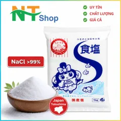 Muối Ăn Tinh khiết Shiojigyo 1kg - Từ Tokushima Nhật Bản Hạt Muối Sạch, Mịn An Toàn Cho Gia Đình