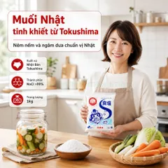 Muối Ăn Tinh khiết Shiojigyo 1kg - Từ Tokushima Nhật Bản Hạt Muối Sạch, Mịn An Toàn Cho Gia Đình