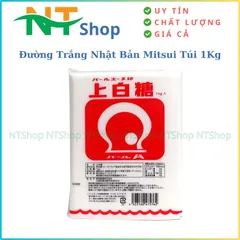 Đường trắng Mitsui 1kg - hạt mịn tan nhanh - hàng Nhật nội địa - dùng nấu ăn pha chế làm bánh