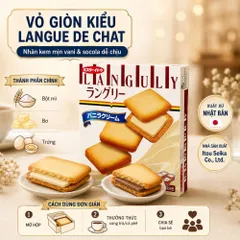Bánh quy Languly ITO Nhật Bản - Vỏ Mỏng Giòn Nhân Kem Vani hoặc Socola Matchamềm mịn - hộp 12 cái tiện Lợi