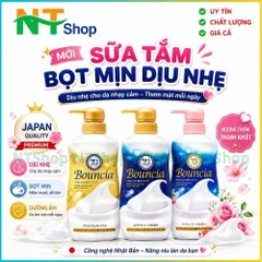 Sữa Tắm Bọt Mịn Bouncia Premium Moist Nhật Bản - Dịu Nhẹ Không Gây Khô Da Phù Hợp Mọi Loại Da