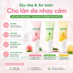 Sữa rửa mặt Kracie NAIVE FACE WASH Nhật Bản Làm Sạch Bụi Bẩn, Bã Nhờn Từ Thiên Nhiên