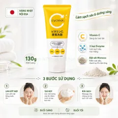 Sữa rửa mặt tạo bọt Vitamin C CYCLEAR - làm sạch sâu với enzyme và đất sét Morocco hỗ trợ sáng mịn
