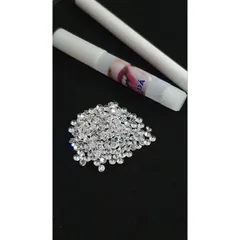 6 VIÊN ĐÁ ĐÍNH RĂNG CHÂN BẰNG/ CHÂN NHỌN, KÈM KEO DÁN VÀ BÚT