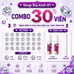 Combo 30 Viên Đá Đính Răng tặng kèm 2 keo dán và 1 bút