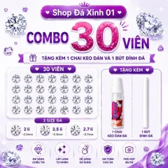 Combo 30 Viên Đá Đính Răng tặng kèm 2 keo dán và 1 bút