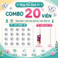 Sỉ 20 Viên ĐÁ ĐÍNH- loại chân bằng- size 2li, 2li5, 2li7 tặng kèm dụng cụ tự đính tại nhà đơn giản-đá đính trang trí