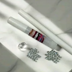 combo 10 viên đá đính - loại chân bằng, size 2li, 2,5li, 2,7li tặng kèm dụng cụ tự đính đơn giản - đá đính trang trí