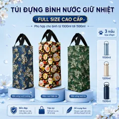Túi Vài Simili Mellow Carry Đựng Bình Nước Giữ Nhiệt Full Size Từ 1000ml Tới 1500ml , Mẫu Sang Trọng Cao Cấp