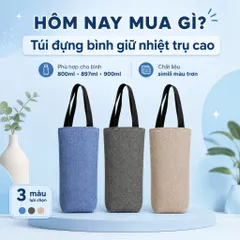 Túi Đựng Bình Giữ Nhiệt Phù Hợp Bình LocknLock 800ml, 897ml, 900ml , Chất Liệu Chống Thấm
