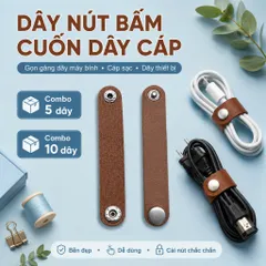 Combo 5 Dây ,10 dây buộc cáp bằng da, dây quấn dây cáp