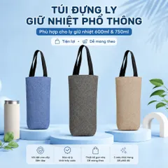 Túi Đựng Ly Giữ Nhiệt Phù Hợp Cho Ly 600ml Và 750ml , Chất Liệu Chống Thấm