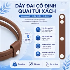 Combo 2 Dây Buộc Thu Ngắn Dây Da Túi Xách, Cố Định Quai Túi Có Cúc Bấm Tiện Lợi Cho Dây Túi Dài