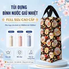 Túi Vài Simili Mellow Carry Đựng Bình Nước Giữ Nhiệt Full Size Từ 1000ml Tới 1500ml , Mẫu Sang Trọng Cao Cấp