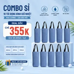 [ Giá Sỉ ] Combo 10 Túi Mellow Carry Đựng Bình Giữ Nhiệt 800ml , 897ml , 900ml Chất Liệu Simili Màu