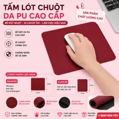 Phôi Tấm Lót Chuột Da PU 2mm 21x27cm - Set 10 Tấm Bán Sỉ - Chống Nước, Di Chuột Mượt, Làm Đồ Handmade
