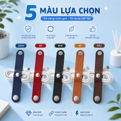 Combo 5 Dây ,10 dây buộc cáp bằng da, dây quấn dây cáp