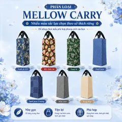 Túi Vài Simili Mellow Carry Đựng Bình Nước Giữ Nhiệt Full Size Từ 1000ml Tới 1500ml , Mẫu Sang Trọng Cao Cấp