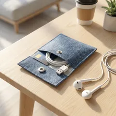 Túi Đựng Mini Có Nút Bấm – Đựng Thẻ, Tai Nghe, Cáp Sạc, Nhỏ Gọn Tiện Lợi