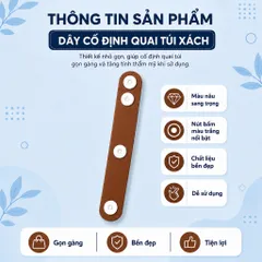 Combo 2 Dây Buộc Thu Ngắn Dây Da Túi Xách, Cố Định Quai Túi Có Cúc Bấm Tiện Lợi Cho Dây Túi Dài