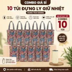 Combo Giá Sỉ 10 Túi Đựng Ly Giữ Nhiệt 600ml , Kích Thước 18x10cm