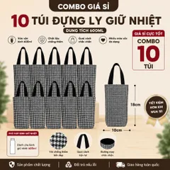 Combo Giá Sỉ 10 Túi Đựng Ly Giữ Nhiệt 600ml , Kích Thước 18x10cm