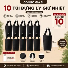 Combo Giá Sỉ 10 Túi Đựng Ly Giữ Nhiệt 600ml , Kích Thước 18x10cm
