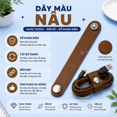 Combo 5 Dây ,10 dây buộc cáp bằng da, dây quấn dây cáp